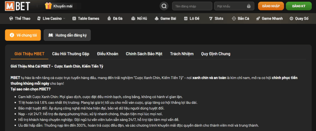 Mbet Nhà cái số 1 - Link vào Mbet mới nhất 2025 Giới thiệu về mbet