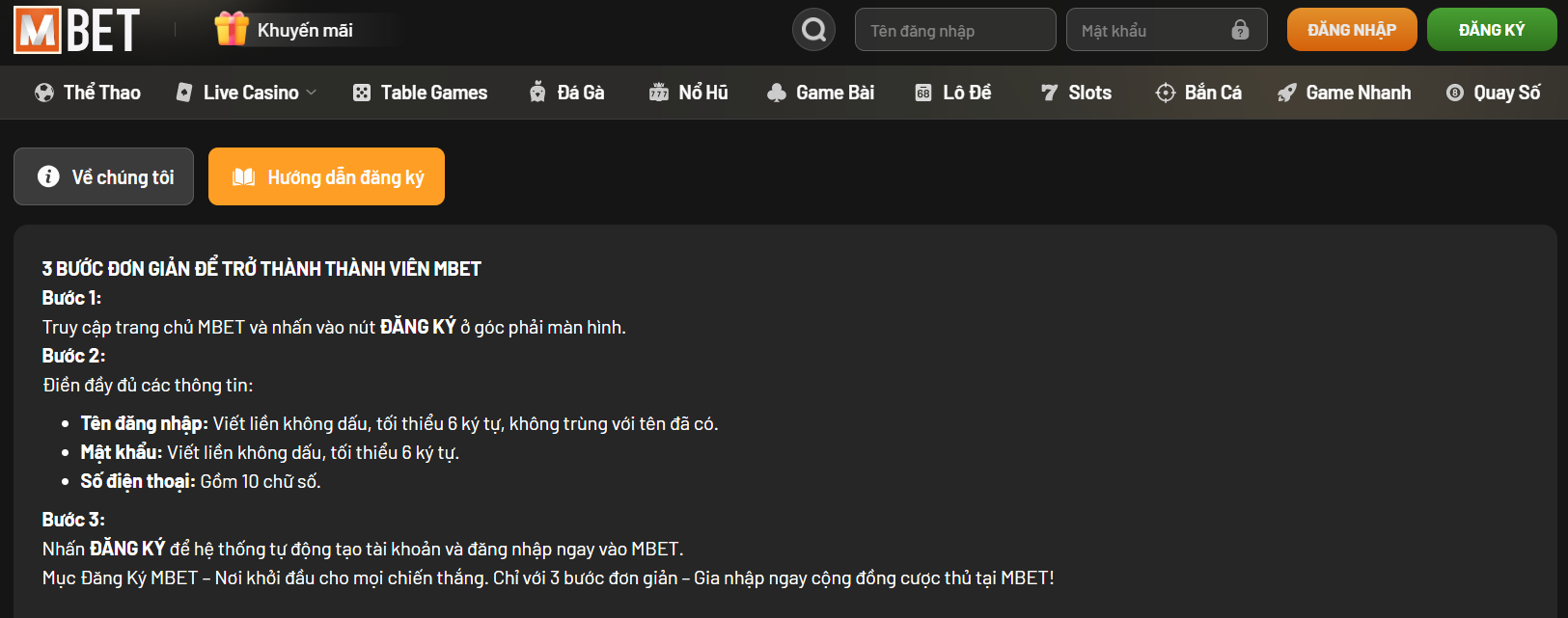 Mbet Nhà cái số 1 - Link vào Mbet mới nhất 2025 Cách đăng ký tài khoản mbet